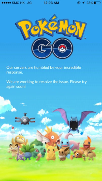 PokemonGO Server timeout
