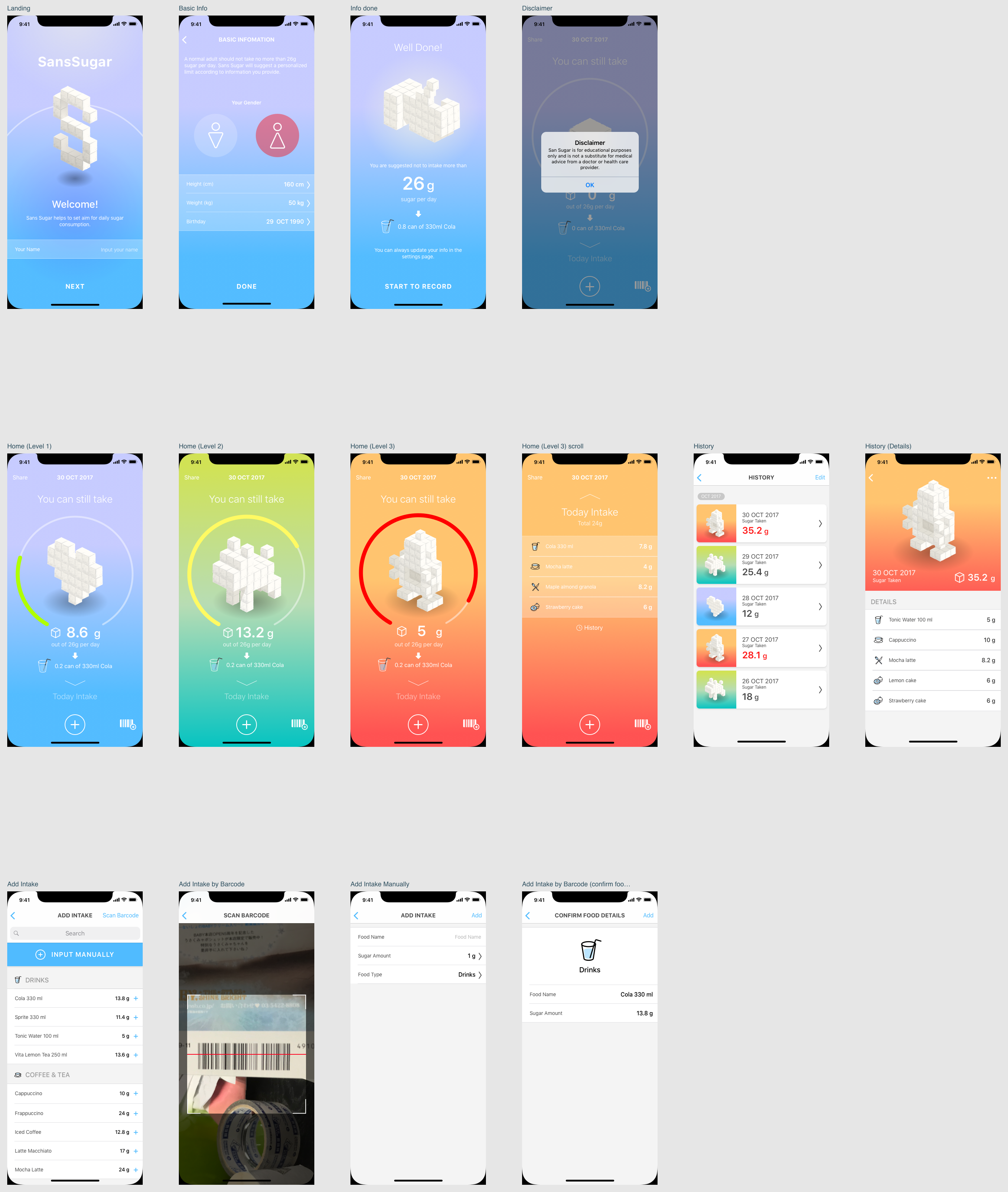 iPhone x UI design mockup