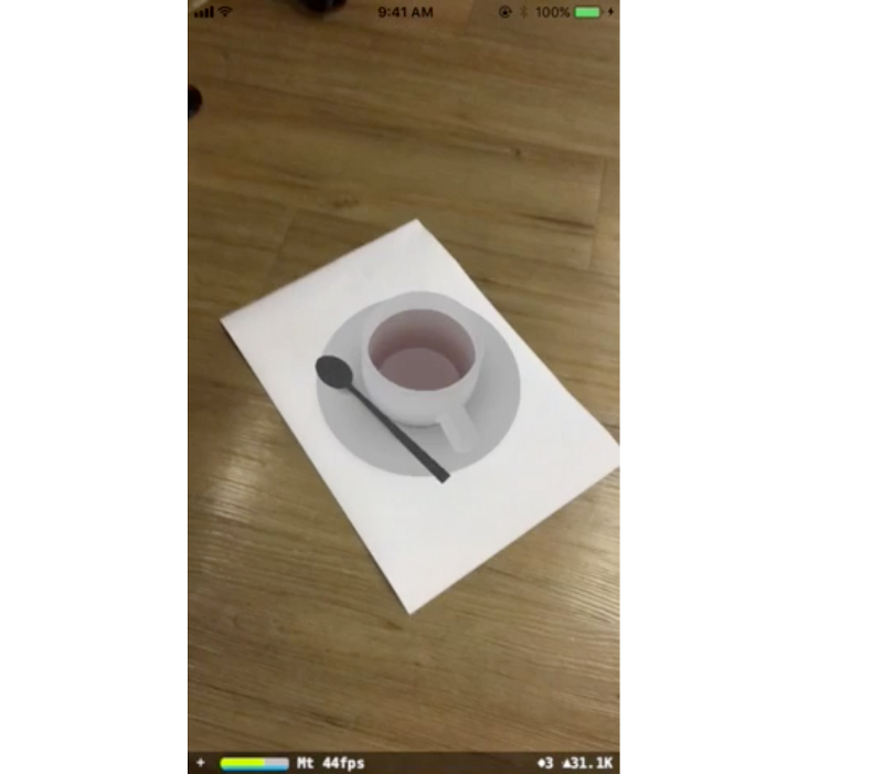 mobile ARKit to zoom a coffee