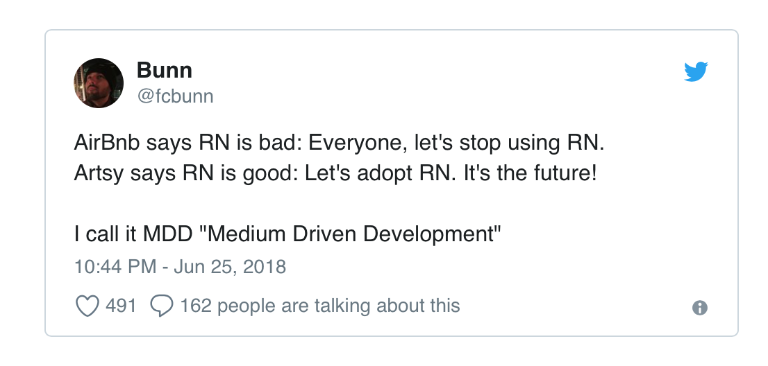 twitter about airbnb react native